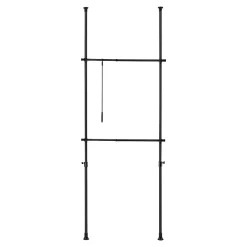 Penderie télescopique Kemi acier laqué 75 -115 cm noir en.casa