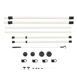 Penderie télescopique Kemi acier laqué 75 -115 cm blanc en.casa