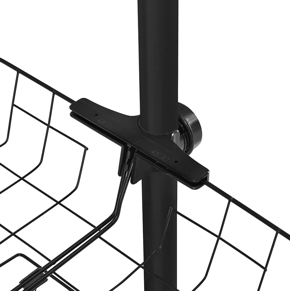 Penderie télescopique Kemi acier laqué 160 - 200 cm noir en.casa