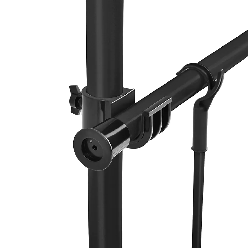 Penderie télescopique Kemi acier laqué 160 - 200 cm noir en.casa