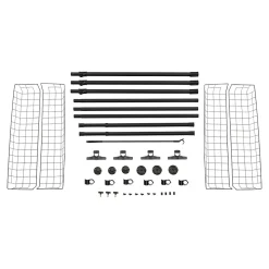 Penderie télescopique Kemi acier laqué 160 - 200 cm noir en.casa