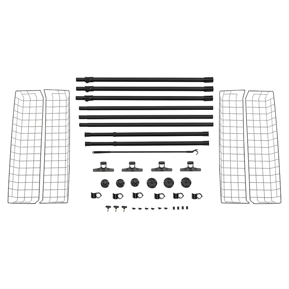 Penderie télescopique Kemi acier laqué 160 - 200 cm noir en.casa