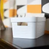 Petit Bac de rangement élégant 6 litres EDA - Blanc