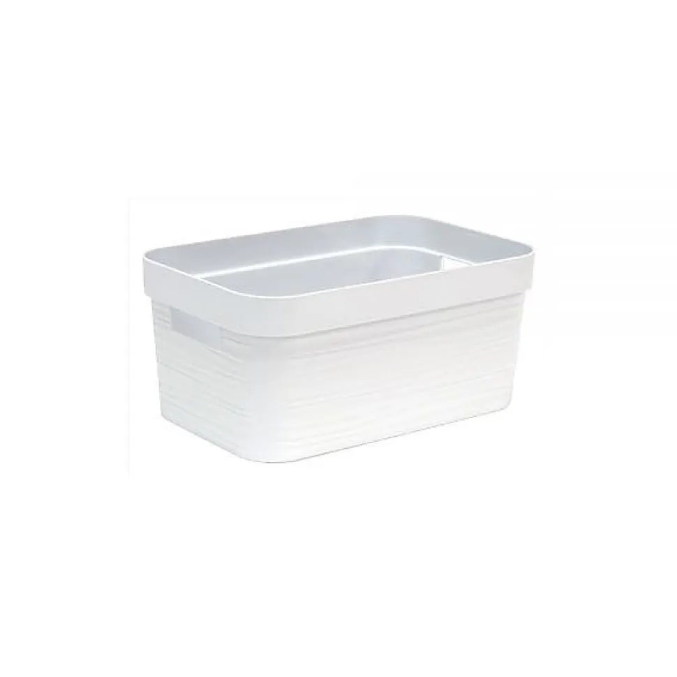 Petit Bac de rangement élégant 6 litres EDA - Blanc