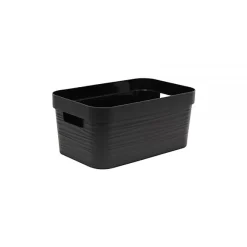 Petit Bac de rangement élégant 6 litres EDA - Noir