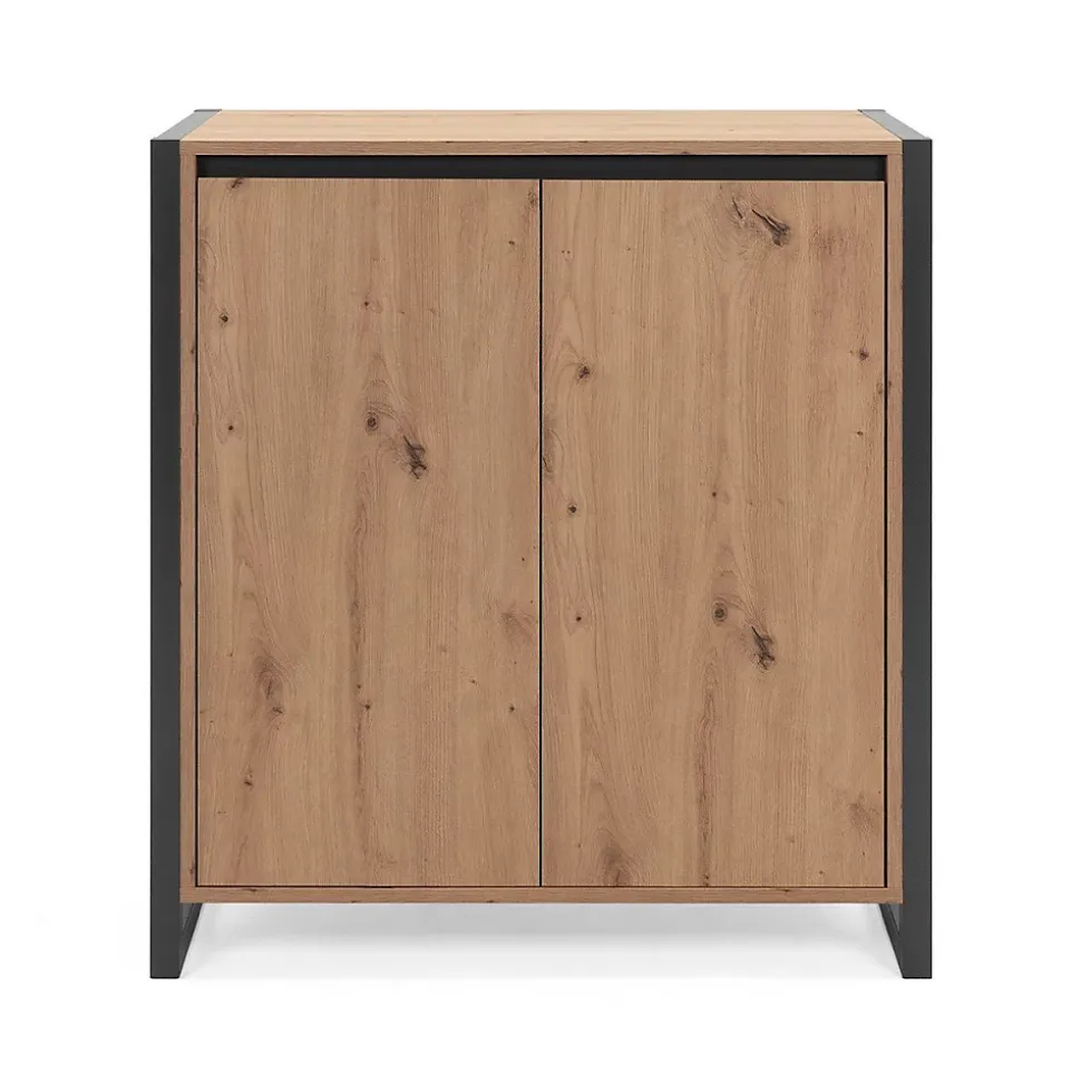 Petit Buffet de Rangement 2 Portes L80 cm - DENVER