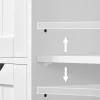 Petit meuble de rangement 1 porte et 3 tiroirs blanc - L60 cm