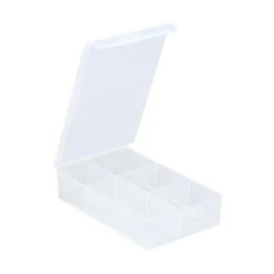 Petit Organiseur transparent 6 compartiments fixes Allit