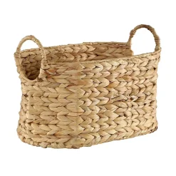 Petit Panier en Jacinthe d'eau avec Poignées - H21 cm
