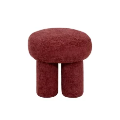 Petit tabouret en tissu fuchsia Toby