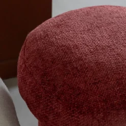 Petit tabouret en tissu fuchsia Toby
