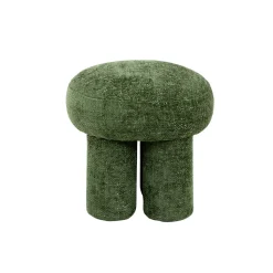 Petit tabouret en tissu vert Toby