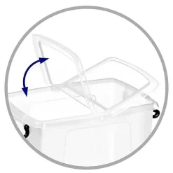 Petite Boîte de rangement 6 litres avec couvercle papillon