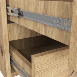 Petite Commode AKORD CL100 Chêne Artisan 100 cm 6 tiroirs façade Chêne Artisan 100x35x57 cm