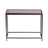Petite console en verre fumé et métal L80 cm IGLOO