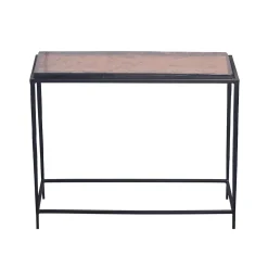 Petite console en verre fumé et métal L80 cm IGLOO