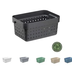 Petite Corbeille Elégante en Plastique Recyclé S - Noir