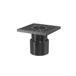 Pied bas réglable gris GoodHome Atomia hauteur min 5 cm max 6 cm vendu par 2