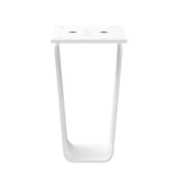 Pied en métal blanc GoodHome Atomia hauteur 11 cm vendu par 2
