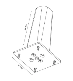 Pied en métal et bois GoodHome Atomia hauteur 11 cm vendu par 2