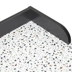 PINTO - Bureau Blanc Motifs Eclats Rebord Noir