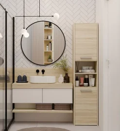 PISA - Armoire colonne de salle de bains - Dimensions 170x40x30cm
