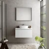 Plan de toilette blanc L.90 x l.51,5 x ép.2 cm, Pura+