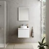 Plan de toilette blanc L.60 x l.51,5 x ép.2 cm, Pura+