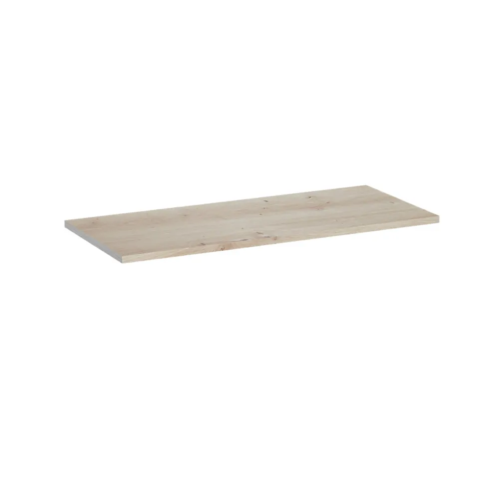 Plan de toilette faible profondeur effet chêne artisan L.90 x l.38 x ép.1,8 cm, Calao