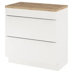 Plan de toilette GoodHome Hartland L. 80 cm chêne