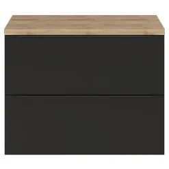 Plan de toilette GoodHome Hartland L. 80 cm chêne
