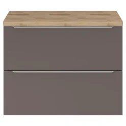 Plan de toilette GoodHome Hartland L. 80 cm chêne