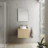 Plan de toilette plaqué chêne clair L.60 x l.51,5 x ép.2 cm, Pura+