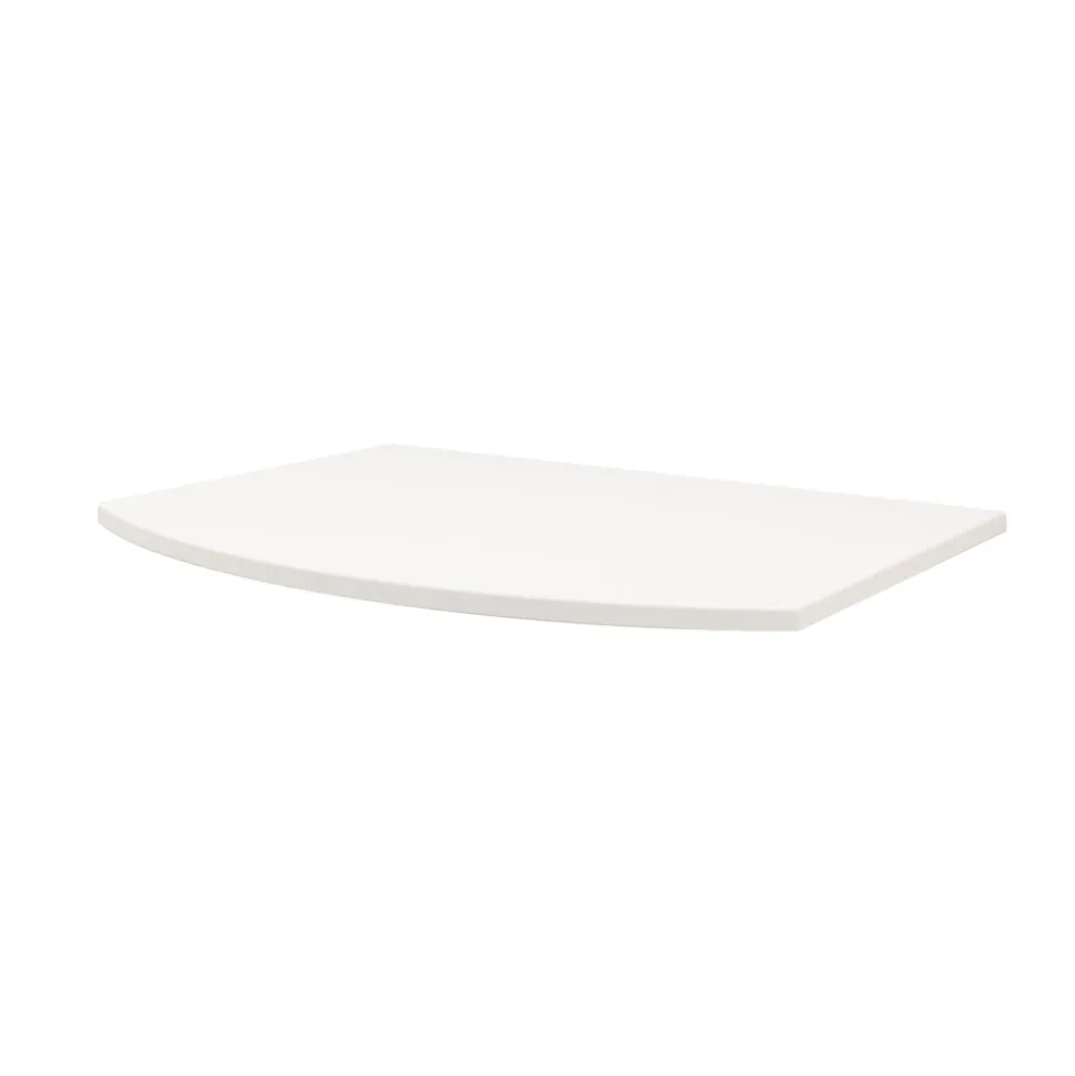 Plan de toilette pour vasque à poser Vague blanc brillant 69,4 cm