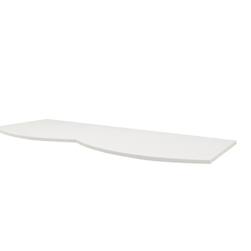 Plan de toilette pour vasque à poser Vague blanc brillant 137,8 cm