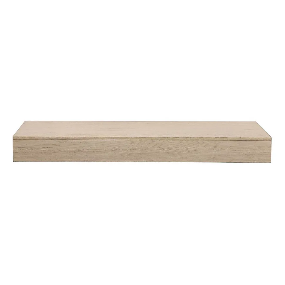 Plan de toilette suspendu pour vasque WILL - 120 cm - Ep. 12 cm - Décor Chêne