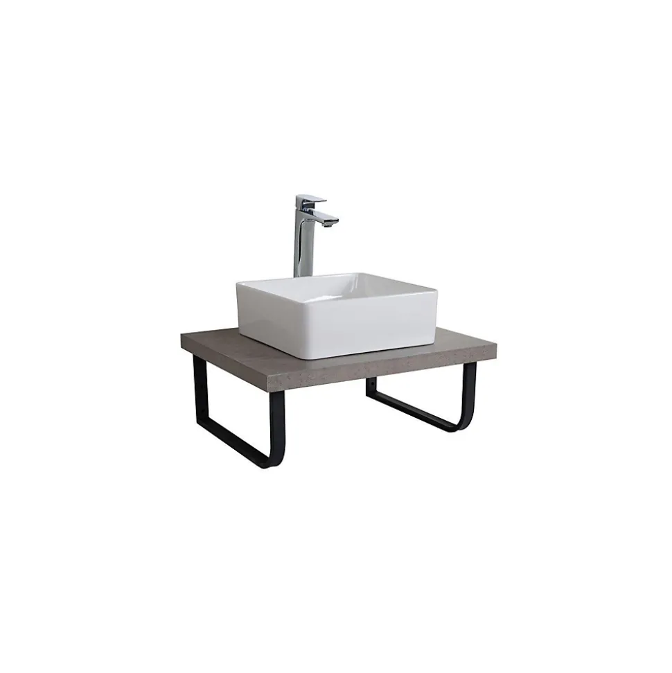 Plan de toilette suspendu seul - WILL - 60 cm - Ep. 3,8 cm