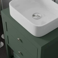 Plan de toilette vert mat L.60,4 x l.45,2 x ép.2,8 cm, GoodHome Perma