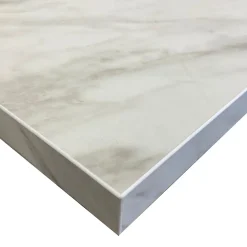 Plan de travail ilot central stratifié HPL marbre blanc 1600 x 900 x 38 mm