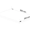 Plan de travail pour la cuisine AKORD S80 LIMA Blanc 80 cm couleur Blanc 80x54x3,2 cm