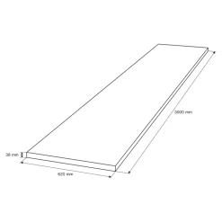 Plan de travail stratifié décor ceppo gris GoodHome Berberis L.300 x Ép.3,8 cm