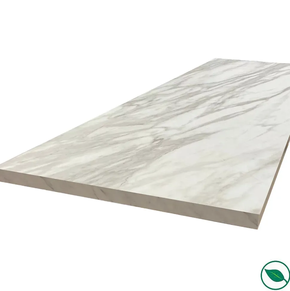 Plan de travail stratifié HPL marbre gris 2000 x 650 x 38 mm
