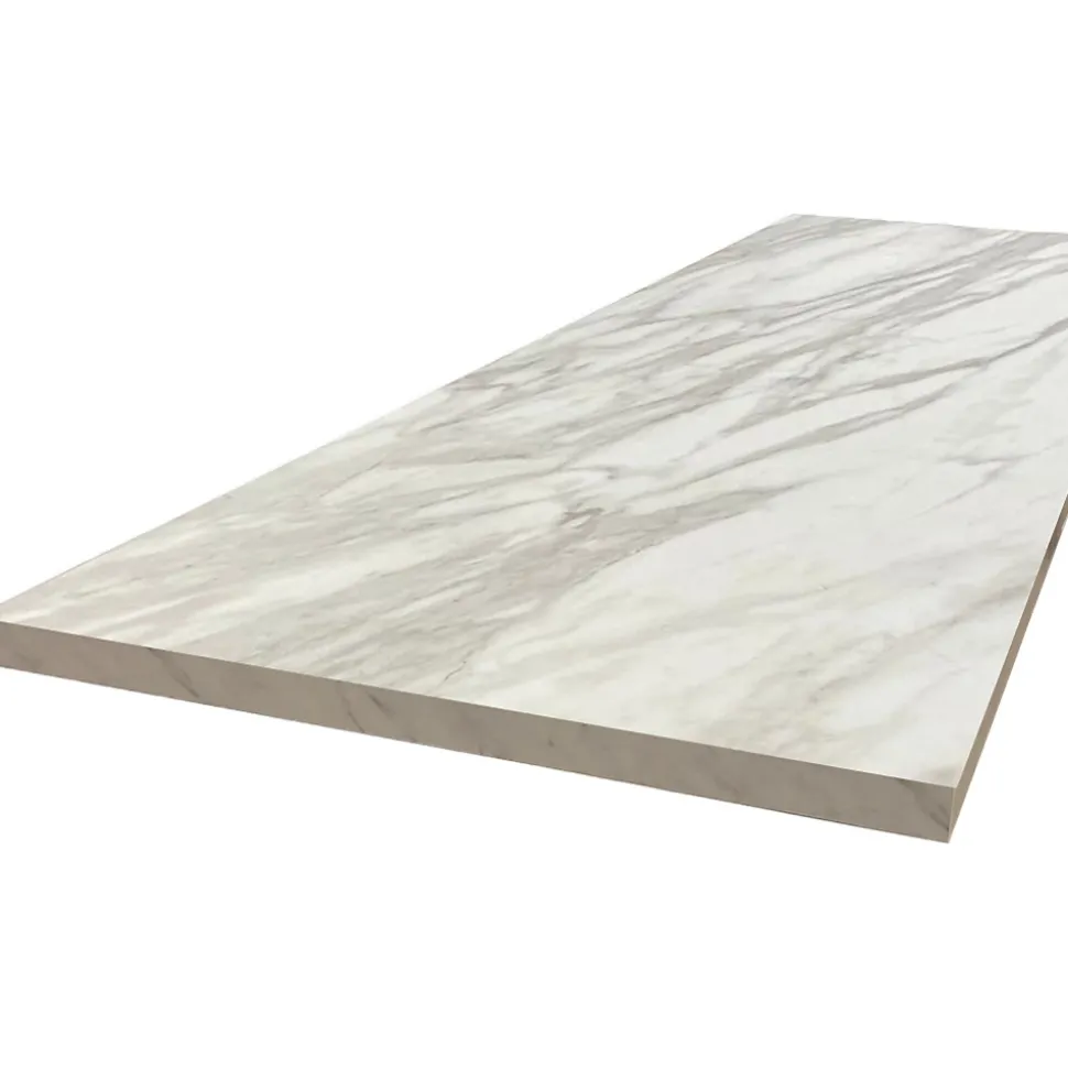 Plan de travail stratifié HPL marbre gris 2000 x 650 x 38 mm