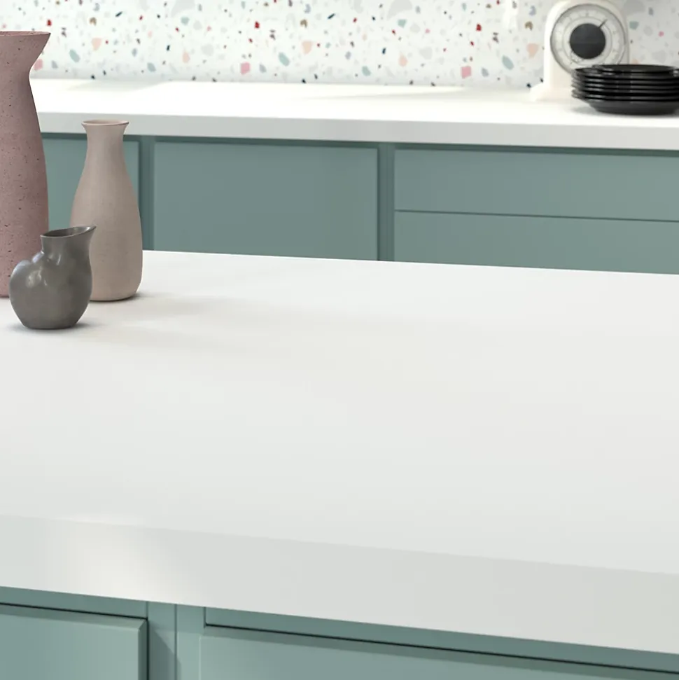 Plan de travail stratifié Blanc 1800 x 600 EP 28 mm