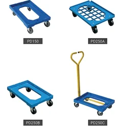 Plateau 4 roues pivotantes - Charge max 250kg - PD250B
