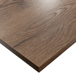 Plateau laminé chêne chocolat 160 x 80 cm pour bureau, table, table basse