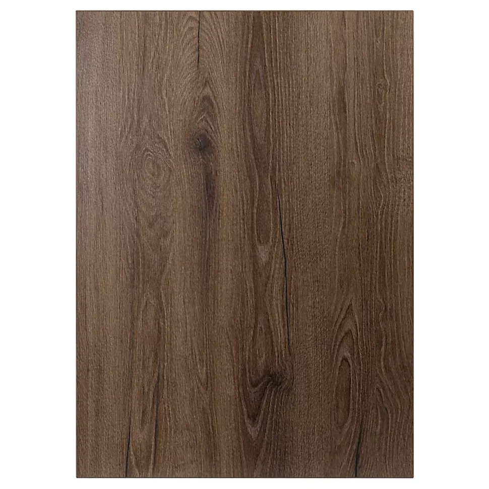 Plateau laminé chêne chocolat 138 x 80 cm pour bureau, table, table basse