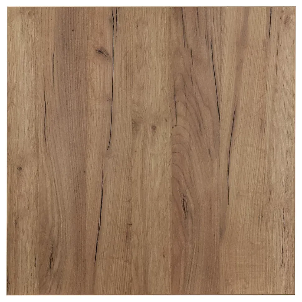 Plateau laminé chêne craft 68 x 68 cm pour bureau, table, table basse