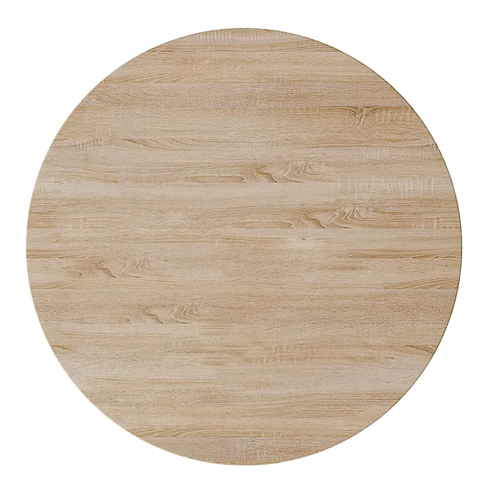 Plateau laminé chêne sonoma rond, diamètre 68 cm, pour bureau, table, table basse