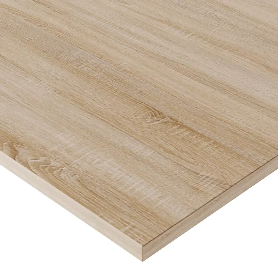 Plateau laminé chêne sonoma 68 x 68 cm pour bureau, table, table basse